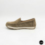 Women's Suede Loafers Allsy 208210 д5-056993-28 (Khaki 6145) Santoni Style