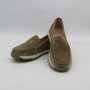 Women's Suede Loafers Allsy 208210 д5-056993-28 (Khaki 6145) Santoni Style