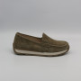 Women's Suede Loafers Allsy 208210 д5-056993-28 (Khaki 6145) Santoni Style