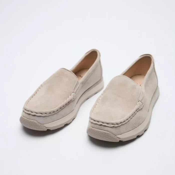 Женские замшевые лоферы Allsy 208210 5-056993-28 6145 стиль Santoni