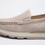 Women's Suede Loafers Allsy 208210 д5-056993-28 (Khaki 6145) Santoni Style