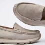 Women's Suede Loafers Allsy 208210 д5-056993-28 (Khaki 6145) Santoni Style