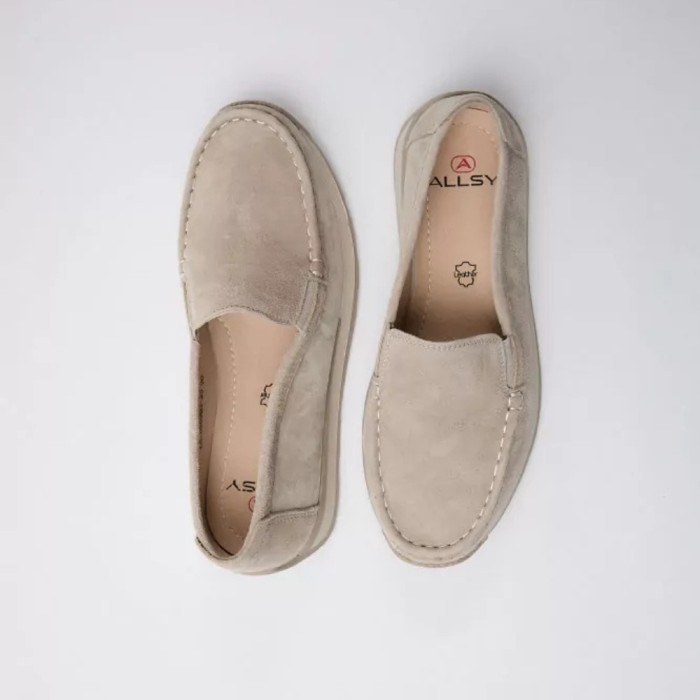 Женские замшевые лоферы Allsy 208210 5-056993-28 6145 стиль Santoni