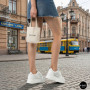 Шкіряні жіночі кеди Allsy 207391 f6808-5 white-grey 6146 у стилі Miu Miu