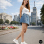Шкіряні жіночі кеди Allsy 207391 f6808-5 white-grey 6146 у стилі Miu Miu