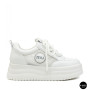 Шкіряні жіночі кеди Allsy 207391 f6808-5 white-grey 6146 у стилі Miu Miu