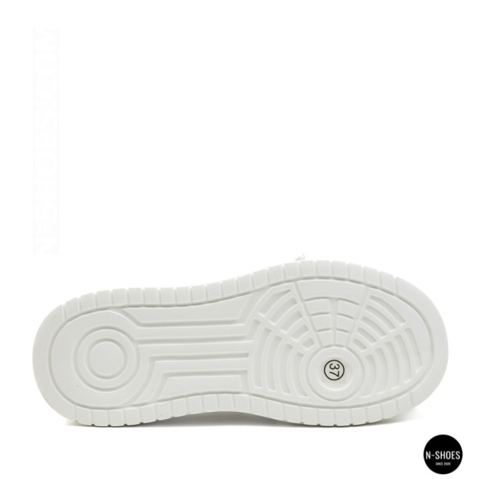 Allsy 207391 f6808-5 White-Grey Platform Sneakers