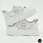 Шкіряні жіночі кеди Allsy 207391 f6808-5 white-grey 6146 у стилі Miu Miu