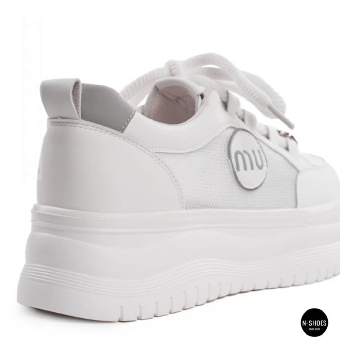 Allsy 207391 f6808-5 White-Grey Platform Sneakers