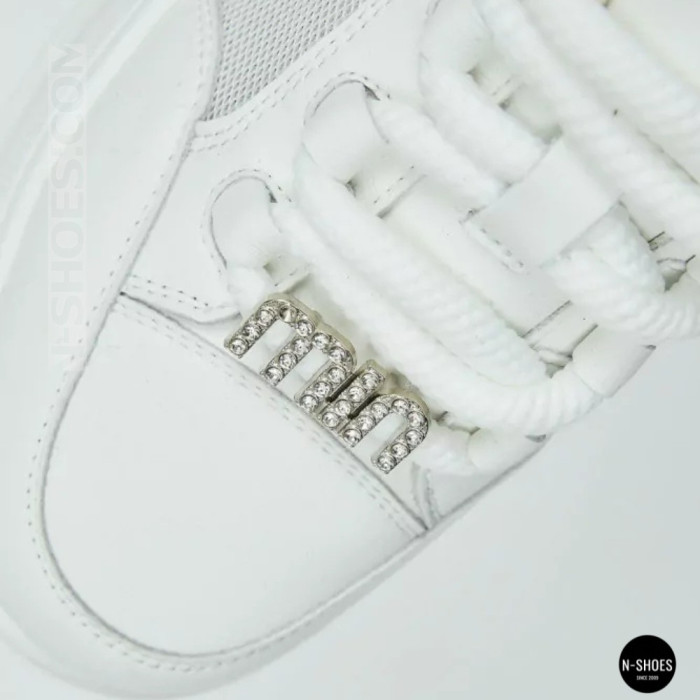 Allsy 207391 f6808-5 White-Grey Platform Sneakers