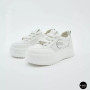 Шкіряні жіночі кеди Allsy 207391 f6808-5 white-grey 6146 у стилі Miu Miu