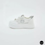 Шкіряні жіночі кеди Allsy 207391 f6808-5 white-grey 6146 у стилі Miu Miu