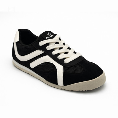 Женские чёрные кеды  Allsy 207415 899-1 Lonza Miuccia Black 6147 с перфорацией в стиле Maison Margiela Replica
