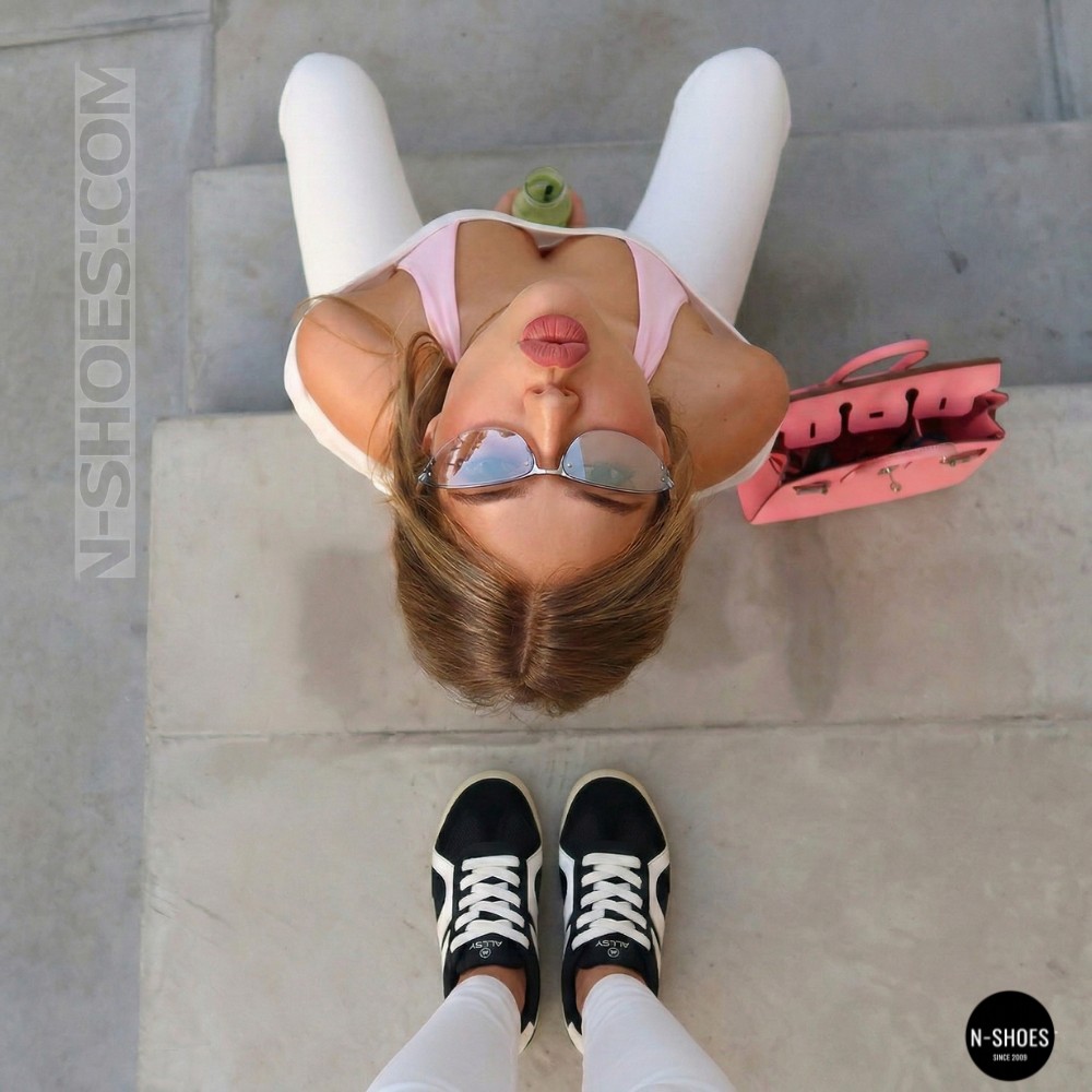 Шкіряні кеди Allsy 207415 899-1 Lonza Miuccia Black 6147 з перфорацією