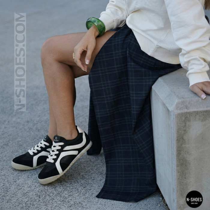 Кожаные кеды Allsy 207415 899-1 Lonza Miuccia Black 6147 с перфорацией