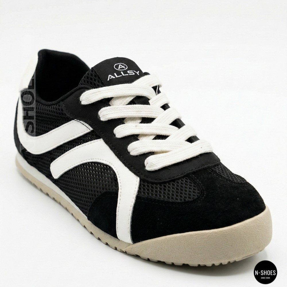 Шкіряні кеди Allsy 207415 899-1 Lonza Miuccia Black 6147 з перфорацією