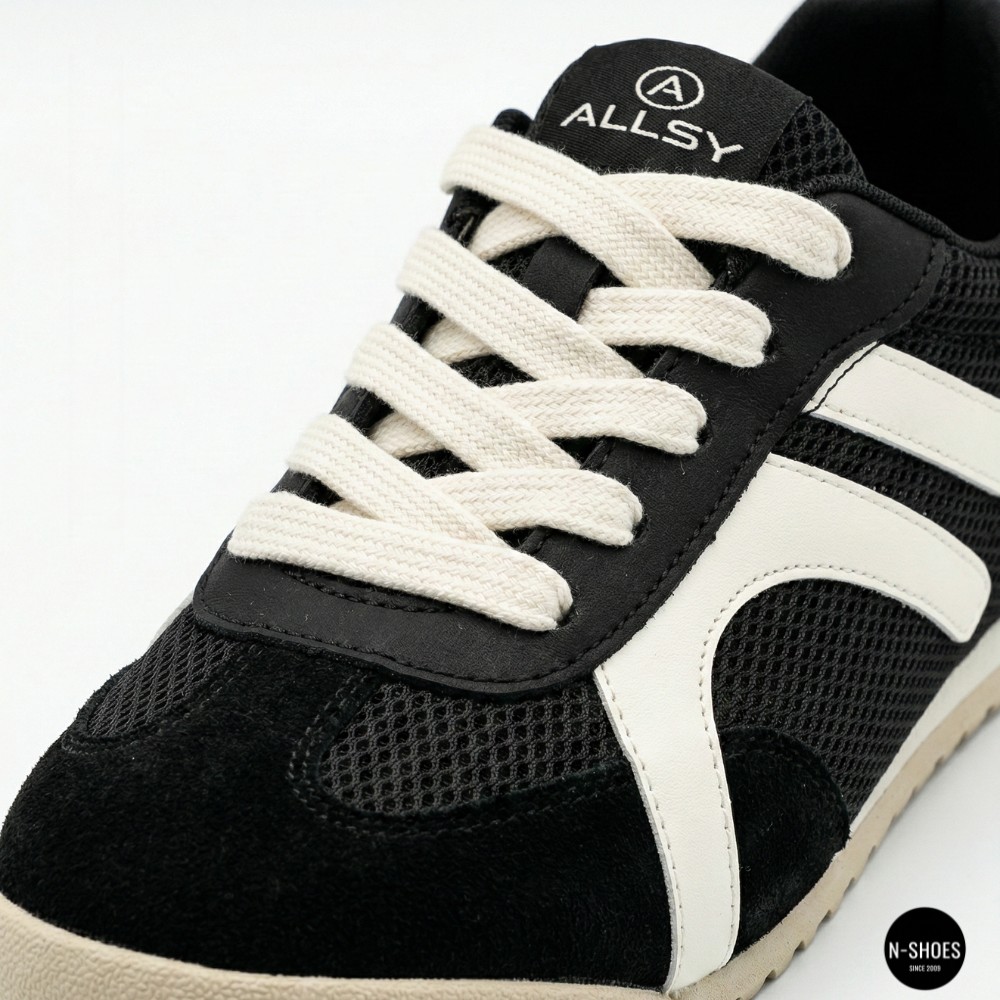 Шкіряні кеди Allsy 207415 899-1 Lonza Miuccia Black 6147 з перфорацією