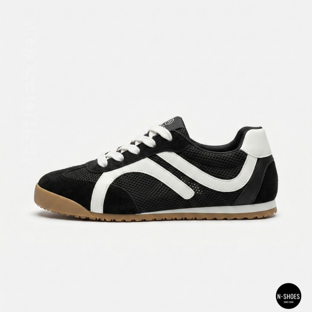 Шкіряні кеди Allsy 207415 899-1 Lonza Miuccia Black 6147 з перфорацією