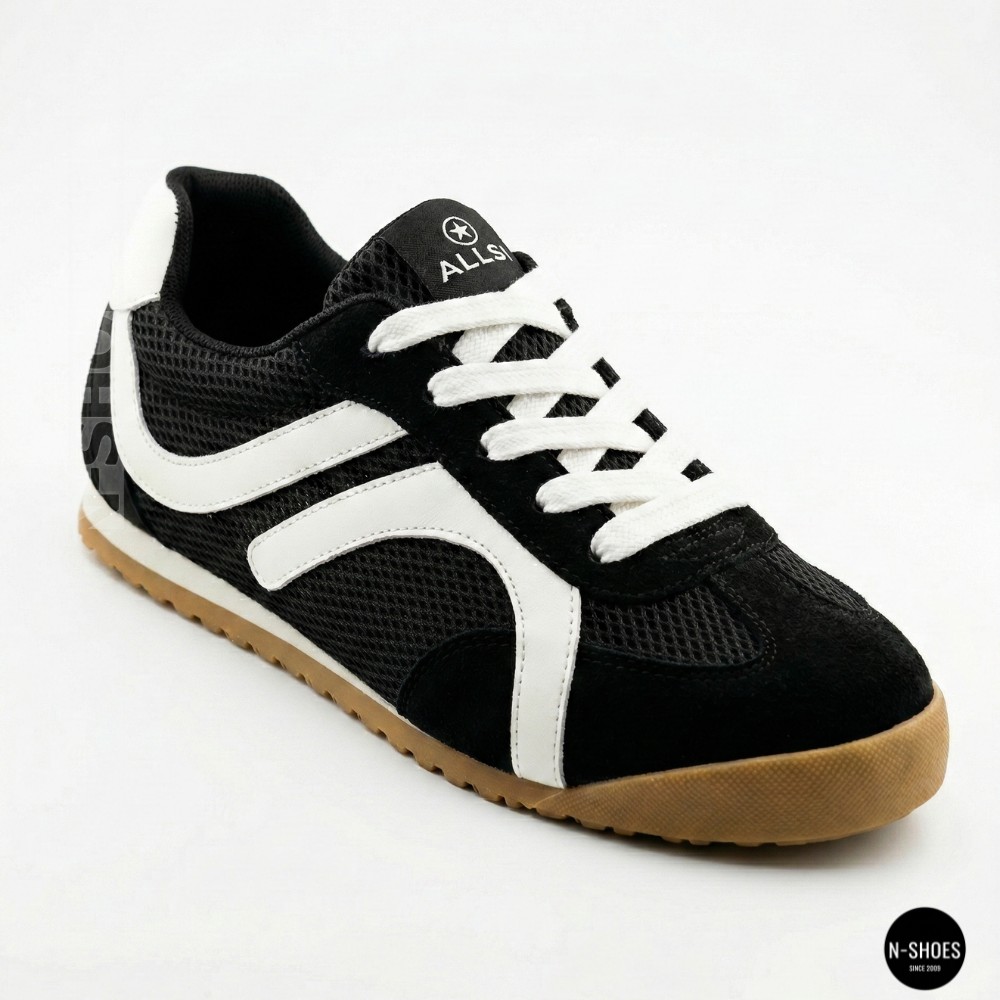 Шкіряні кеди Allsy 207415 899-1 Lonza Miuccia Black 6147 з перфорацією