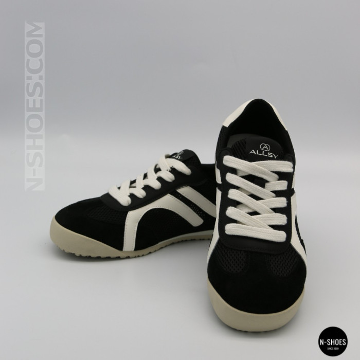 Кожаные кеды Allsy 207415 899-1 Lonza Miuccia Black 6147 с перфорацией