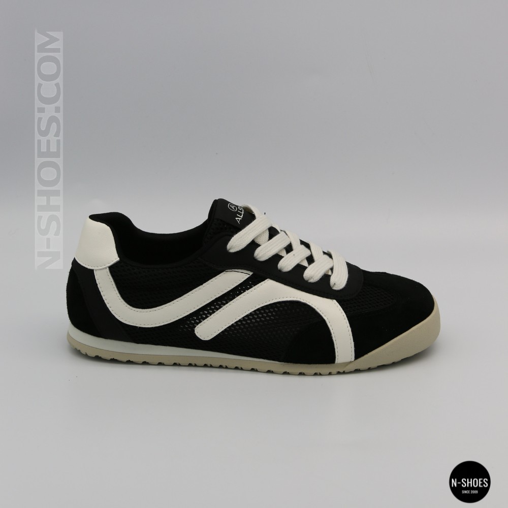 Шкіряні кеди Allsy 207415 899-1 Lonza Miuccia Black 6147 з перфорацією