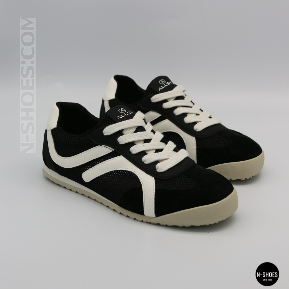 Шкіряні кеди Allsy 207415 899-1 Lonza Miuccia Black 6147 з перфорацією