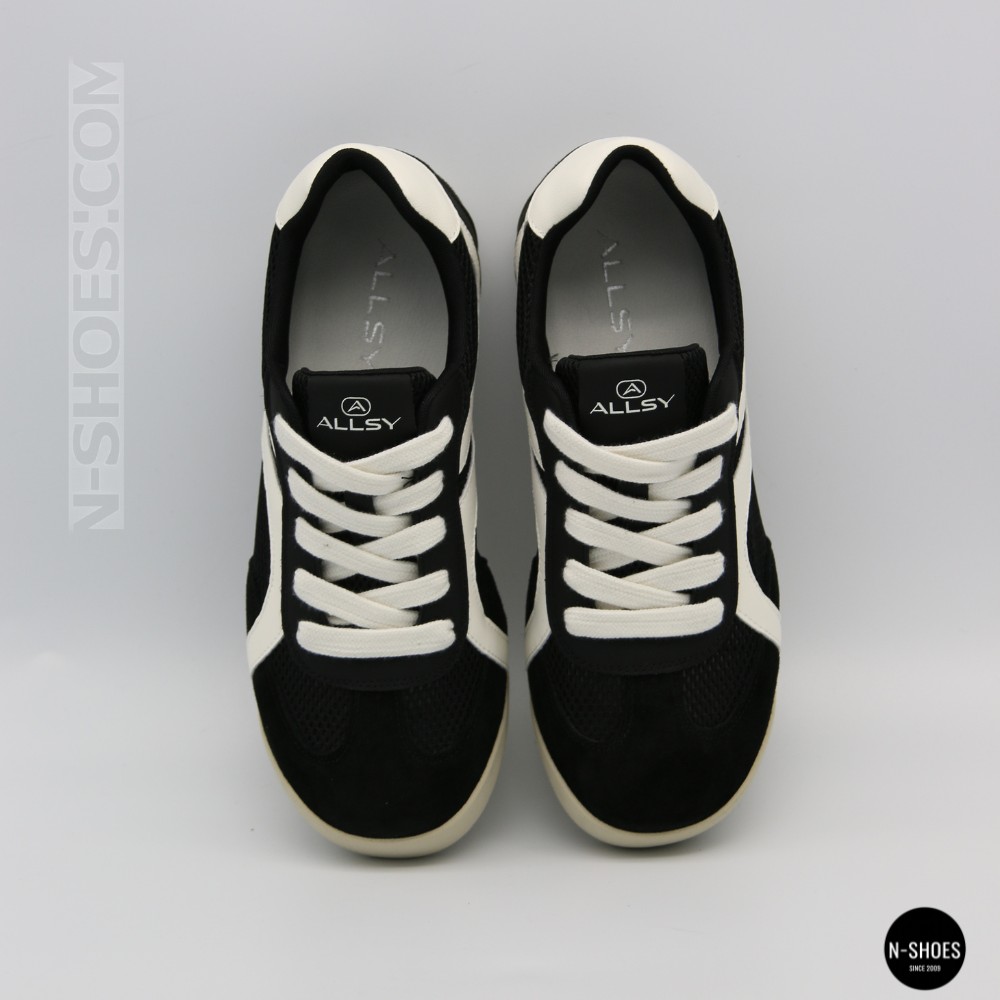 Шкіряні кеди Allsy 207415 899-1 Lonza Miuccia Black 6147 з перфорацією