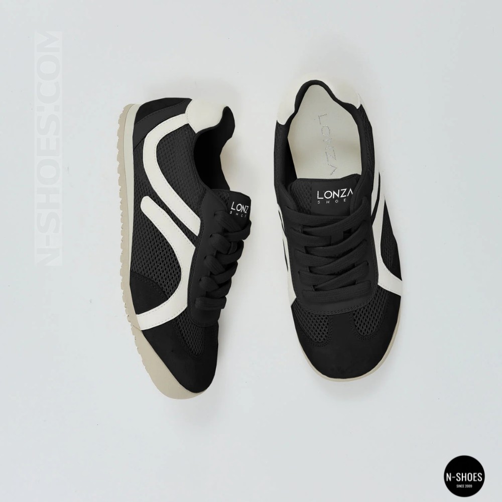 Шкіряні кеди Allsy 207415 899-1 Lonza Miuccia Black 6147 з перфорацією