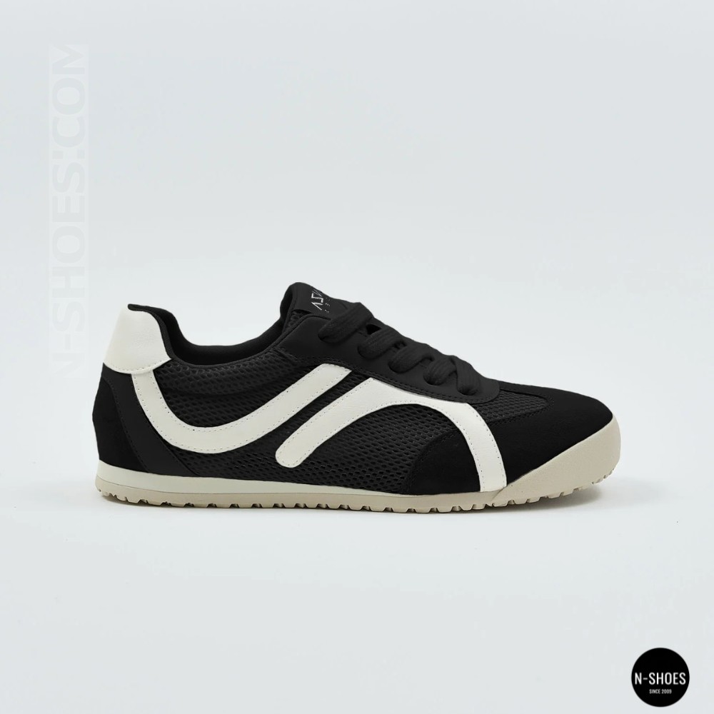 Шкіряні кеди Allsy 207415 899-1 Lonza Miuccia Black 6147 з перфорацією