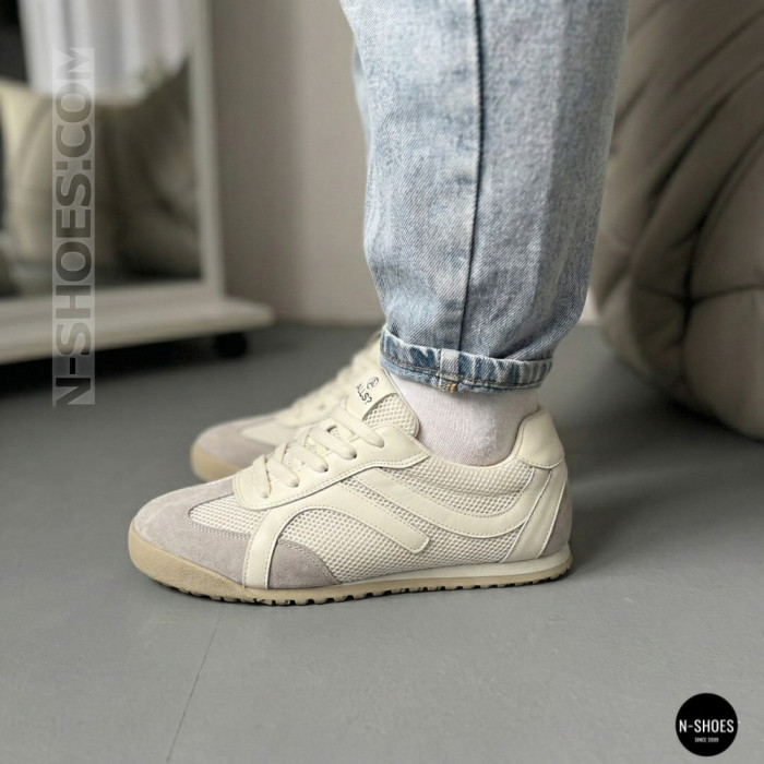 Белые кеды Allsy 207424 205357 206385 205352 lonza 899-1 white 6148 с перфорацией в стиле GAT