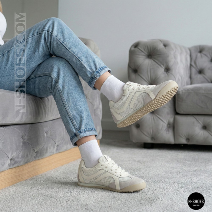 Белые кеды Allsy 207424 205357 206385 205352 lonza 899-1 white 6148 с перфорацией в стиле GAT