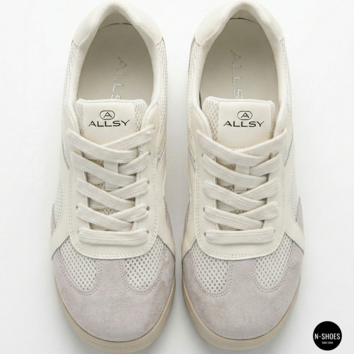 Белые кеды Allsy 207424 205357 206385 205352 lonza 899-1 white 6148 с перфорацией в стиле GAT