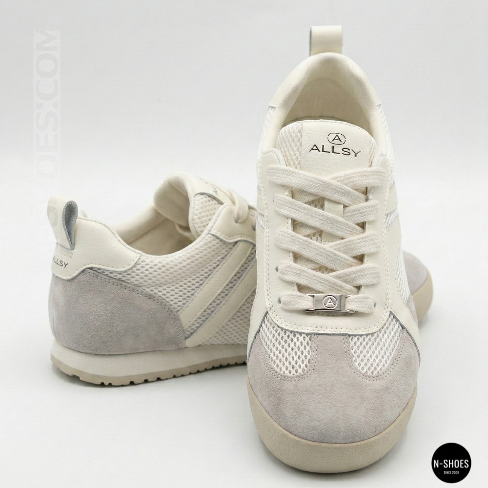 Білі шкіряні кеди Allsy 207424 205357 206385 205352 lonza 899-1 white 6148 з перфорацією (GAT style)