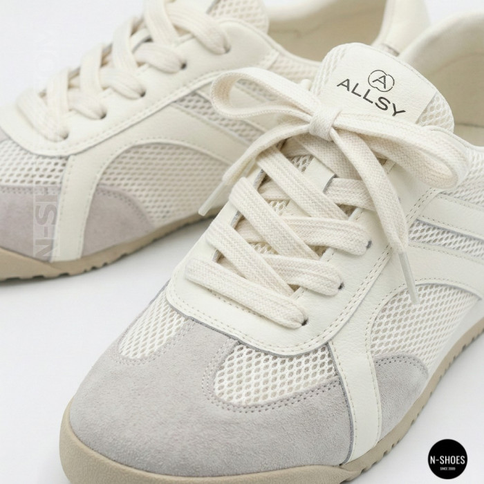 Белые кеды Allsy 207424 205357 206385 205352 lonza 899-1 white 6148 с перфорацией в стиле GAT