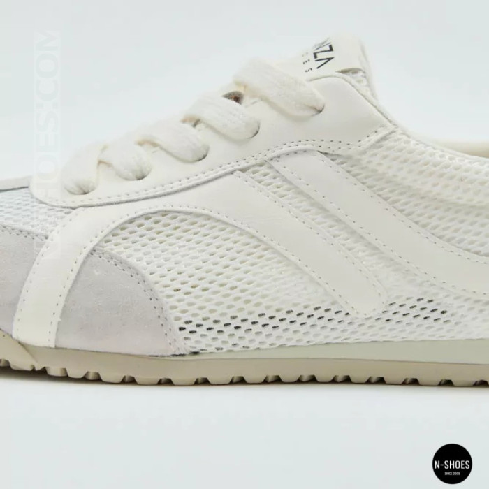 Белые кеды Allsy 207424 205357 206385 205352 lonza 899-1 white 6148 с перфорацией в стиле GAT