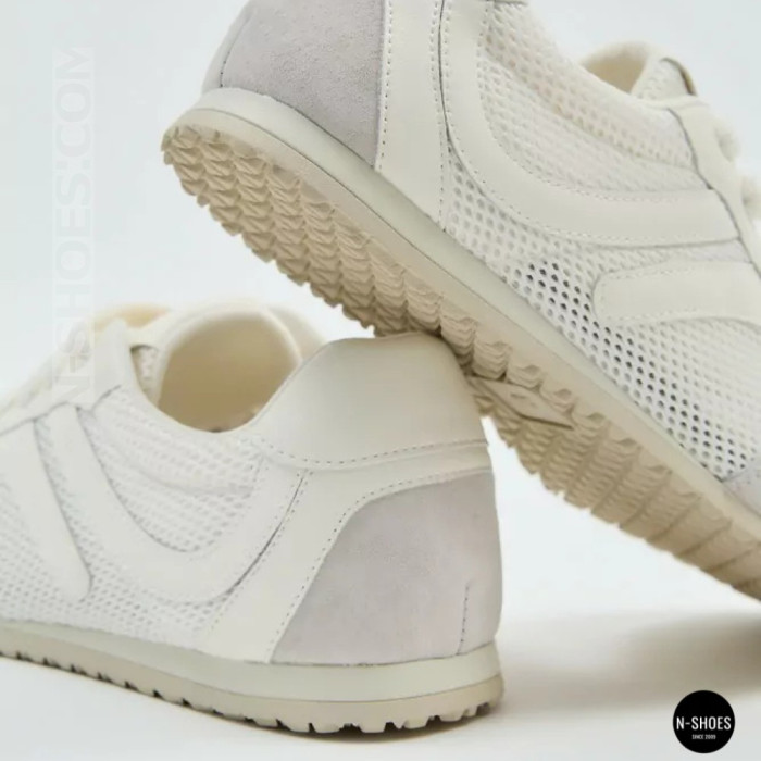 Белые кеды Allsy 207424 205357 206385 205352 lonza 899-1 white 6148 с перфорацией в стиле GAT