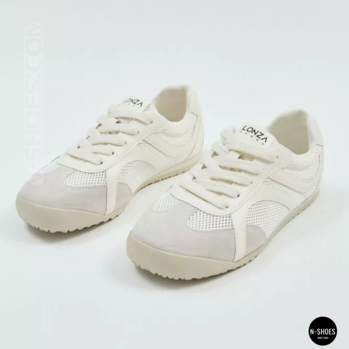 Белые кеды Allsy 207424 205357 206385 205352 lonza 899-1 white 6148 с перфорацией в стиле GAT