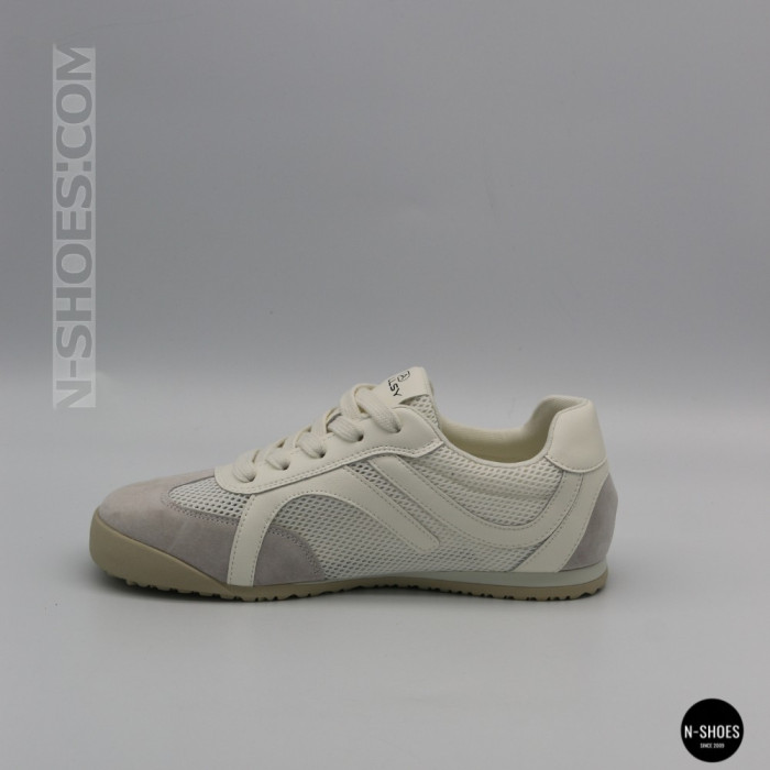 Белые кеды Allsy 207424 205357 206385 205352 lonza 899-1 white 6148 с перфорацией в стиле GAT