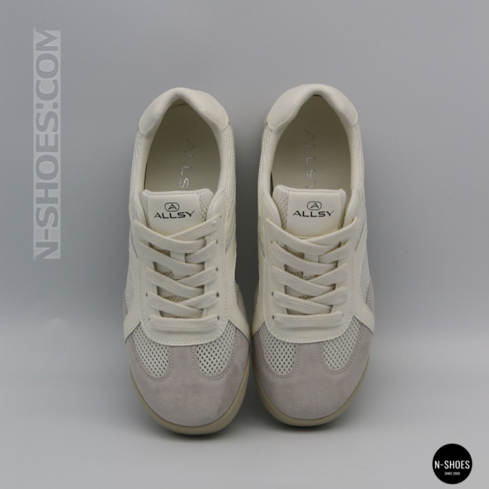 Белые кеды Allsy 207424 205357 206385 205352 lonza 899-1 white 6148 с перфорацией в стиле GAT