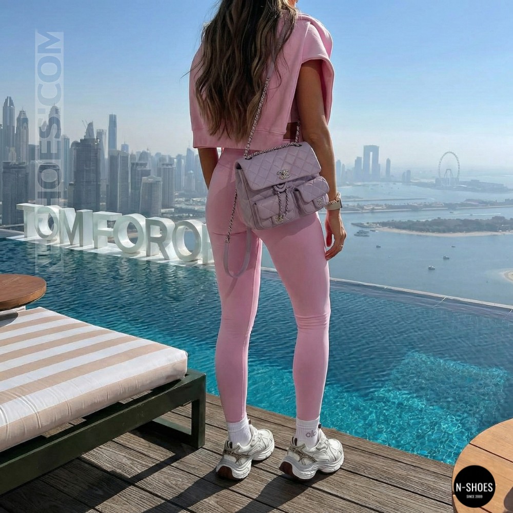 Модні кросівки Allsy Lonza 206907 yr16-1 white-brown 6150 в стилі Asics GEL-NYC