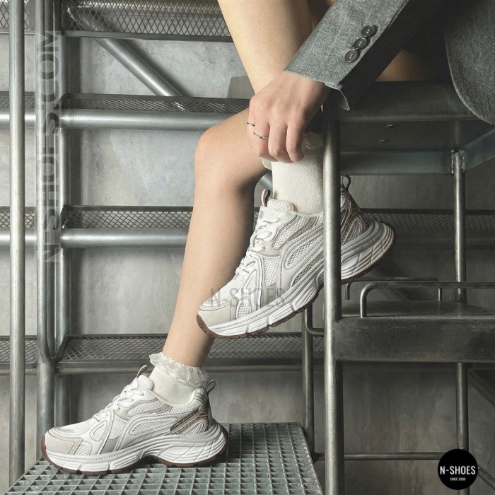 Allsy 206907 Lonza 212978 yr16-1 white-brown 6150 Fashion Sneakers for Women