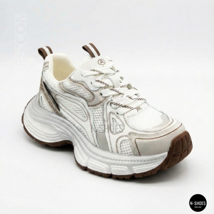 Allsy 206907 Lonza 212978 yr16-1 white-brown 6150 Fashion Sneakers for Women