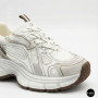 Модні кросівки Allsy Lonza 206907 yr16-1 white-brown 6150 в стилі Asics GEL-NYC