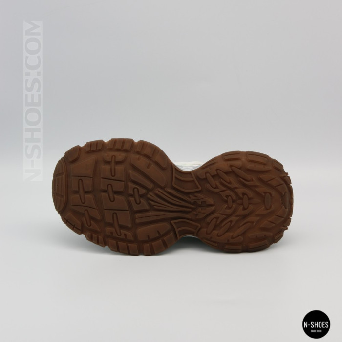 Модные женские кроссовки Allsy 206907 Lonza 212978 yr16-1 white-brown 6150 в стиле Asics GEL-NYC