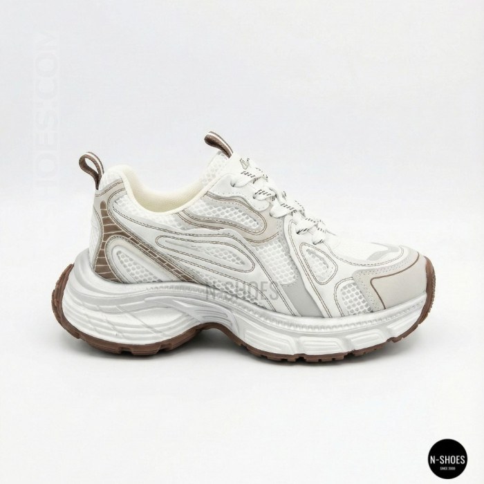 Allsy 206907 Lonza 212978 yr16-1 white-brown 6150 Fashion Sneakers for Women