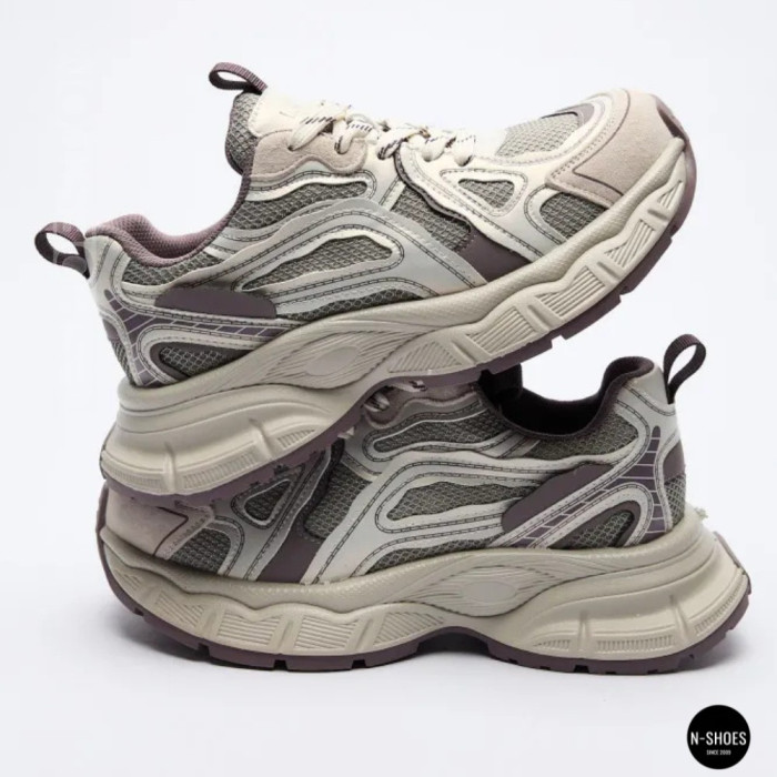 Модные женские кроссовки Allsy 206907 Lonza 212978 yr16-1 white-brown 6150 в стиле Asics GEL-NYC
