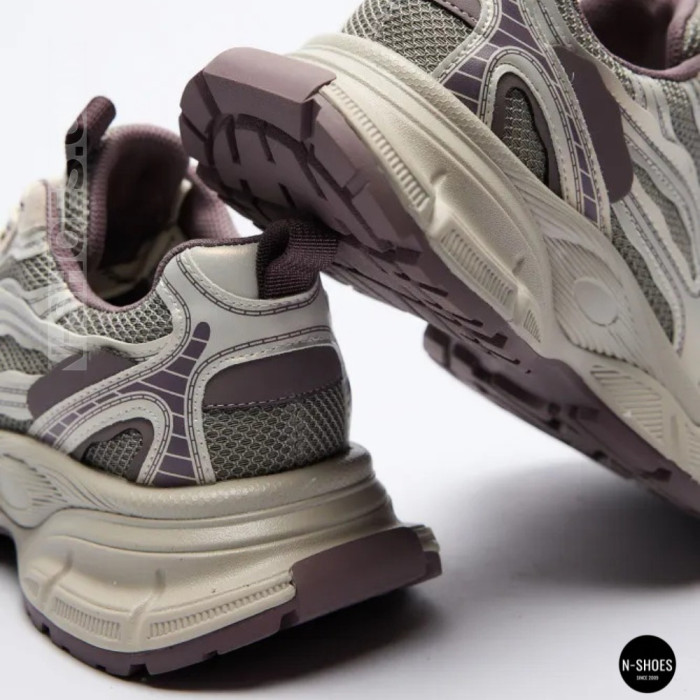 Модные женские кроссовки Allsy 206907 Lonza 212978 yr16-1 white-brown 6150 в стиле Asics GEL-NYC