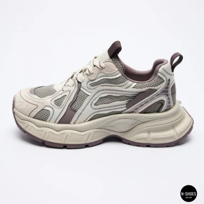 Модные женские кроссовки Allsy 206907 Lonza 212978 yr16-1 white-brown 6150 в стиле Asics GEL-NYC