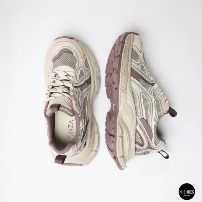 Модные женские кроссовки Allsy 206907 Lonza 212978 yr16-1 white-brown 6150 в стиле Asics GEL-NYC
