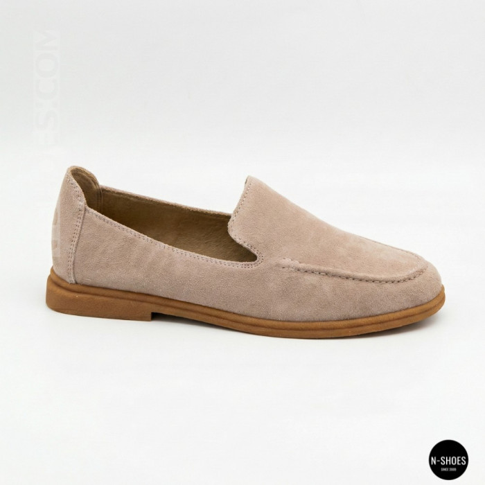 Женские замшевые лоферы Allsy Lonza 210945 v1197-g20-9 beige 6151 в стиле Canal Loafer от
